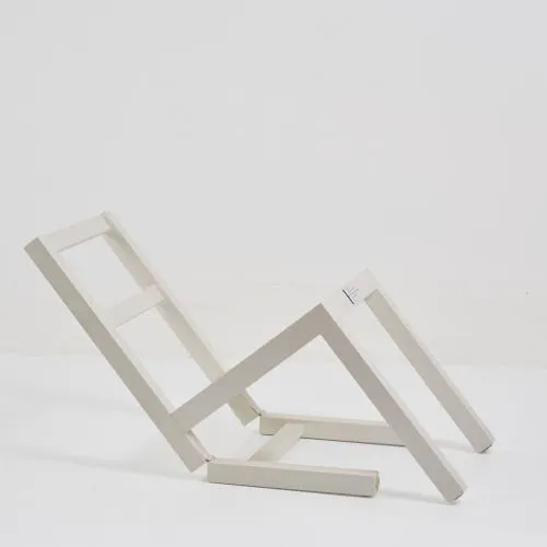 Timm Ulrichs – Židle 'der erste sitzende stuhl (nach langem stehen sich zur ruhe setzend)', 1970 (návrh)
