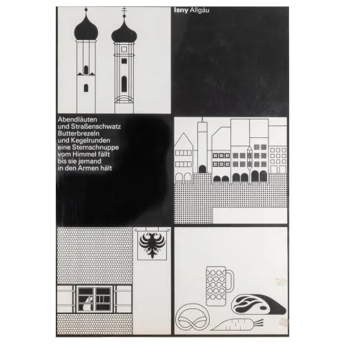 Otl Aicher – Vier Werbeplakate 'Isny, Allgäu', 1976-86