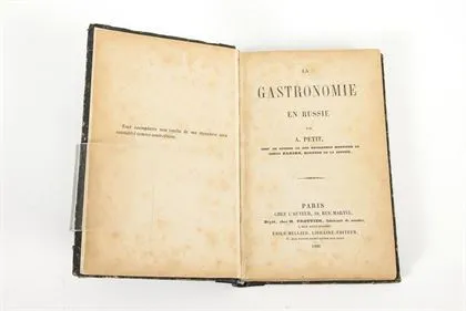 PETIT, A. "La Gastronomie en Russie"