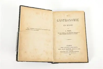 PETIT, A. "La Gastronomie en Russie"