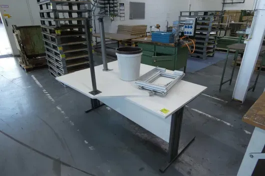 Work table with add-on plate