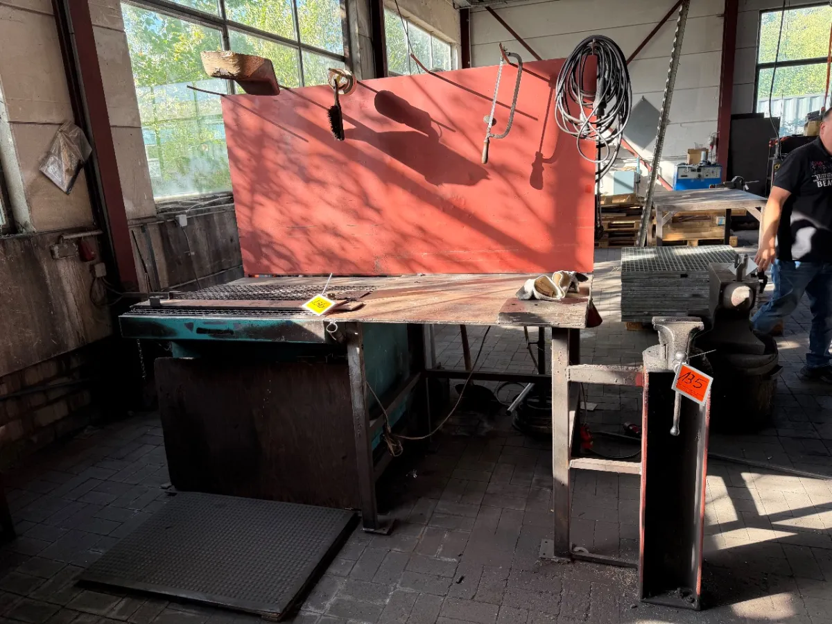 Eisen-Arbeitstisch (mit Rückwand)