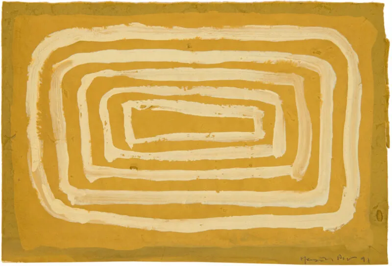 Pijuan, Joan Hernández – o.T. Öl u. Gouache auf gelblichem Papier