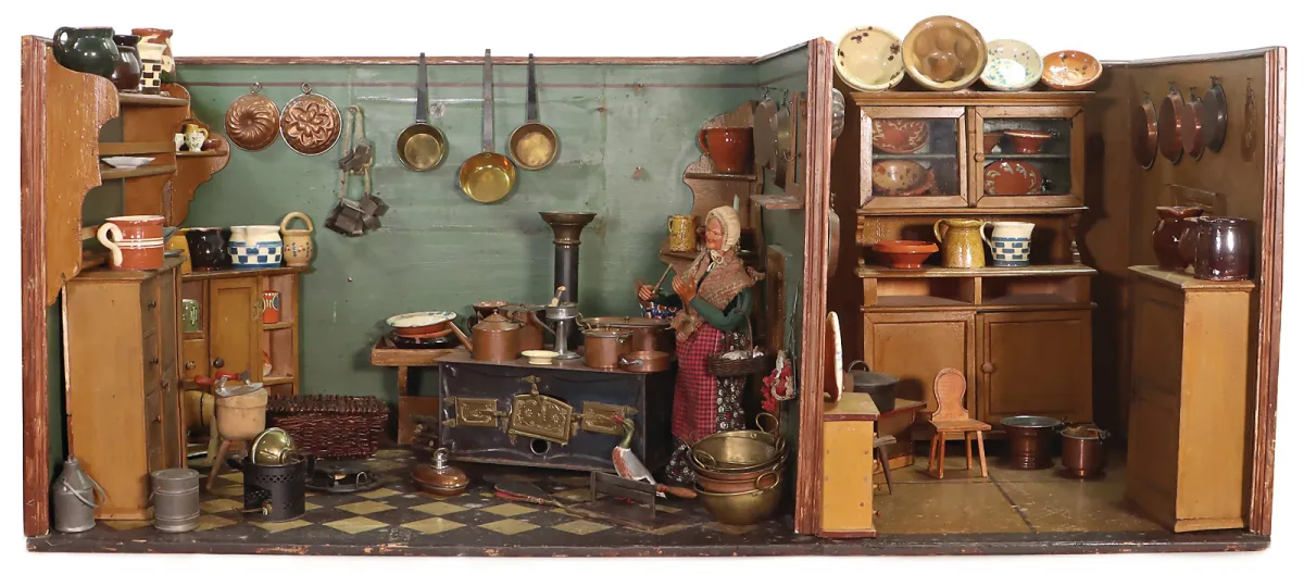 2-delige poppenhuis-keuken
