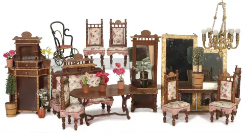 Decoratief poppenhuis-manufactuur meubelprogramma