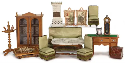 Decoratiestukken voor poppenhuis