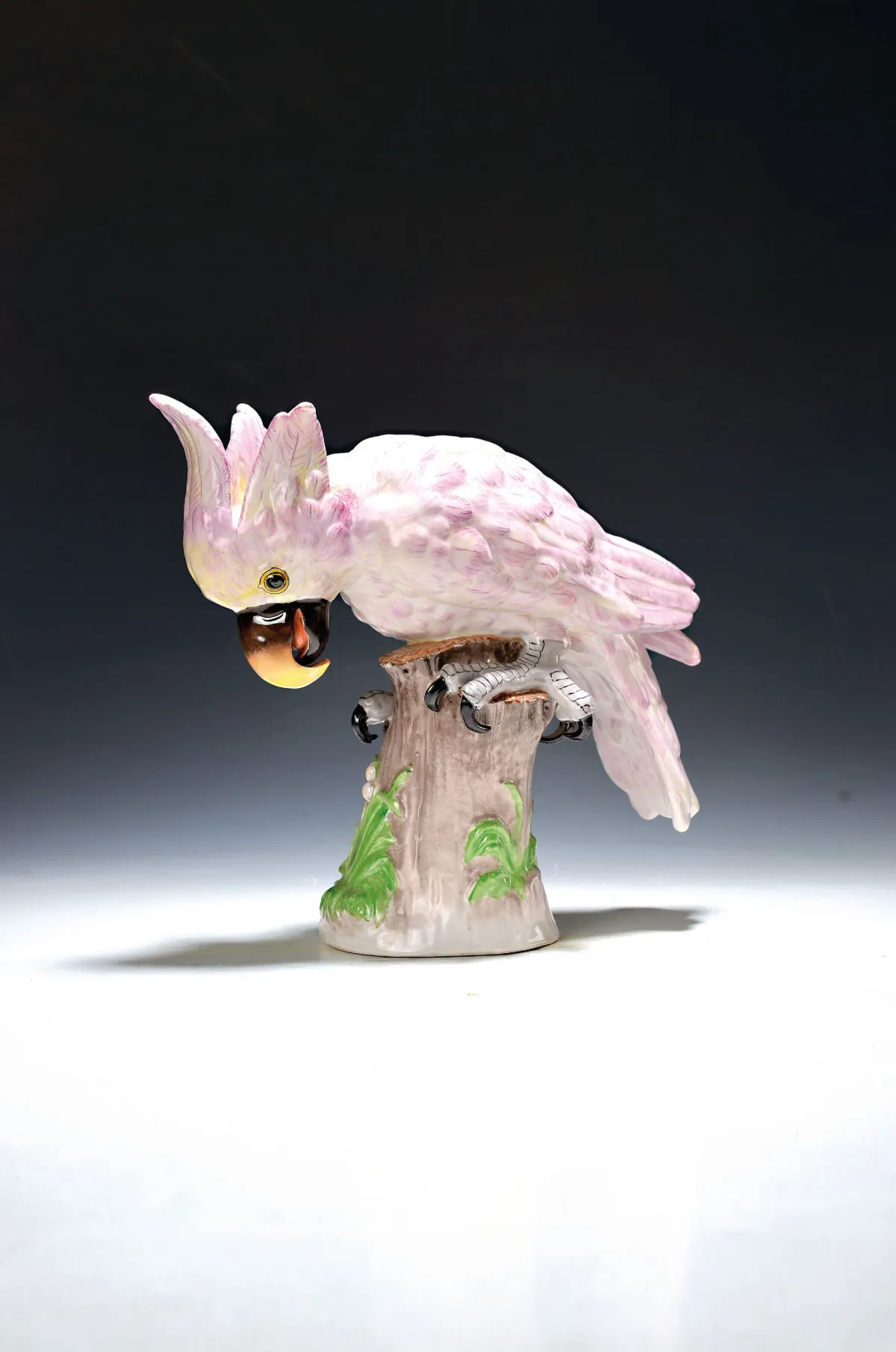Porcelain figurine after Meissen model, cockatoo, probably Thuringia, 20th c., porcelain