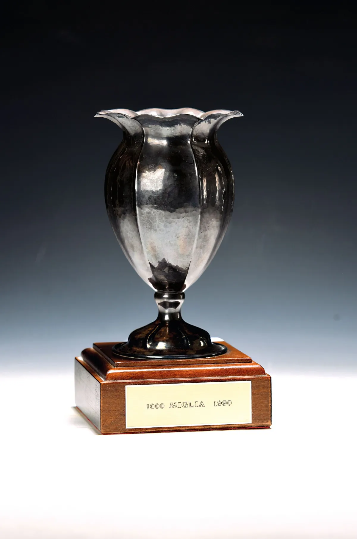 Coupe en argent des Mille Miglia, Padoue, Italie, avant 1990, argent 800, repoussé main