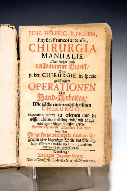 Johann Helfrich Jüngken (1648-1726): "Chirurgia manualis, Nürnberg, Johann Zieger 1710"