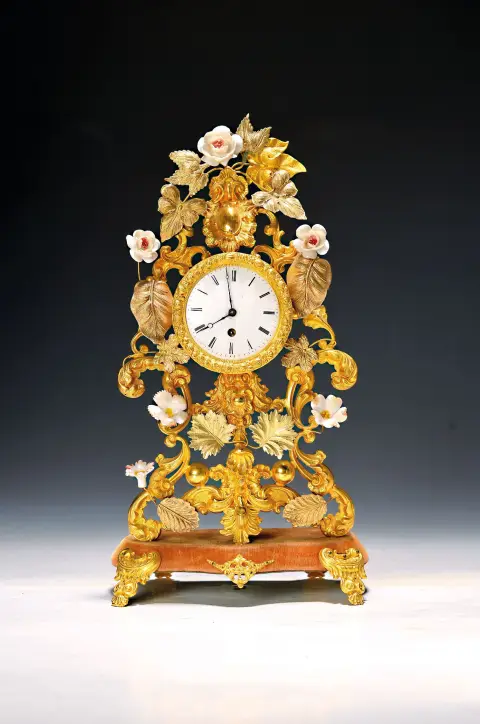 Pendule de table Lambert Paris, France, vers 1900, avec mouvement à fuseau intégré