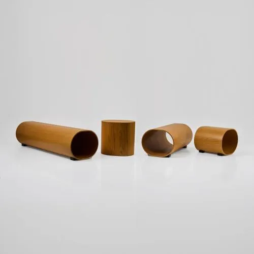 Naoto Fukasawa – Two benches, a stool and a coffee table 'Log', 2006 (design)