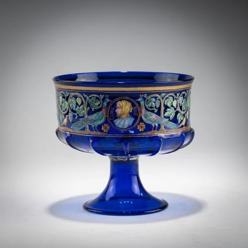 Footed bowl 'Grandi pittori - Cimabue Giotto Bellini, 1930s