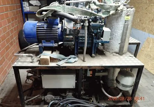 1 dismantled CHP consisting of: electric motor and generator, probably functional after refurbishment and completion