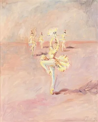 Utydeligt signeret: balletdansere