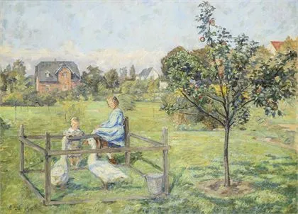 WANDEL, Sigurd (1875 Frederiksberg - 1947 Hellerup). Dansk byprospekt med børn