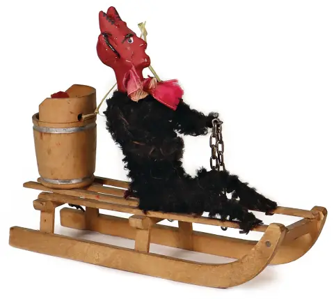 Krampus met slee