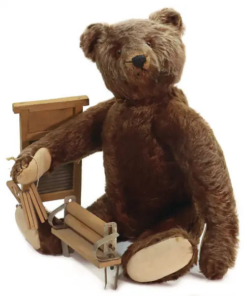 STEIFF – zeer mooie donkerbruine Steiff beer omstreeks 1938