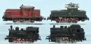 Märklin - Locomotives, 4 pièces – Échelle H0, locomotive diesel V60, locomotive électrique CE 800, locomotives à vapeur 3000 et 3029, jouées, légèrement sales