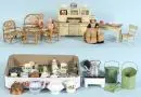 Meubles et accessoires pour cuisines de poupée, lot