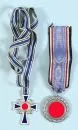 Abzeichen, 2 Stück – Luftschutz-Ehrenabzeichen 2. Stufe und Mutterkreuz, je mit Band, 3. Reich;