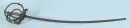 Épée de mensur – panier en fer, poignée en bois avec enroulement de corde, lame en acier courbée, L= 110 cm, début 20e s., pointe arrondie;