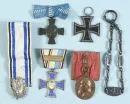 Orden und Abzeichen, 5 Stück – u.a. Prinzregent Luitpold Medaille am Band, EK 2, Ehrenkreuz des Kriegervereins für 25 Jahre Mitgliedschaft, dazu 1…