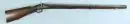 Fusil à percussion – Crosse en noyer, pontet sculpté en bois, canon rond en acier, L= 127 cm, début 19e s.;