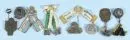 Badges, 10 pieces – mostly from Kottern, including gymnastics badges, Pfeifen-Club, Allgemeiner Kranken-Unterstützungs-Verein, mostly around 1900