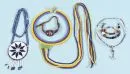 Objets tribaux africains - Bijoux, 5 pièces