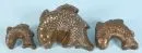 Baking molds, 3 pieces - fish – copper, tinned interior, L= 15-26 cm, 19th/20th c.