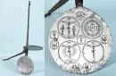 Host iron – dark patina, 1 plate with religious motifs, L= 89 cm, 19th c., slightly corroded