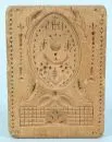 Modèle – bois, décorations sculptées avec monogramme du Christ, 16 x 11,5 cm, probablement début 19e s.