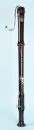 Musikinstrument - Bassflöte – Holz, braun gebeizt, Klappen und Mundstück aus Metall, L= 98 cm, Gebrauchsspuren;