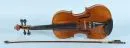 Musikinstrument - Bratsche mit Bogen – Holz, teils ebonisiert, L= 65 cm, ohne Herstelleretikett;
