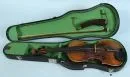 Musical instrument - Violin – Wood, partly ebonized, L= 56 cm, signs of use, with bow and case