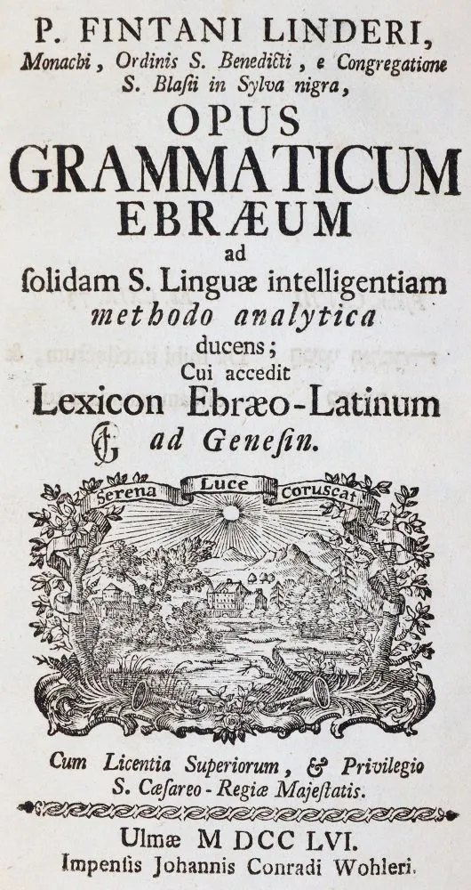 Linder, F. – Opus grammaticum ebraeum ad solidam S