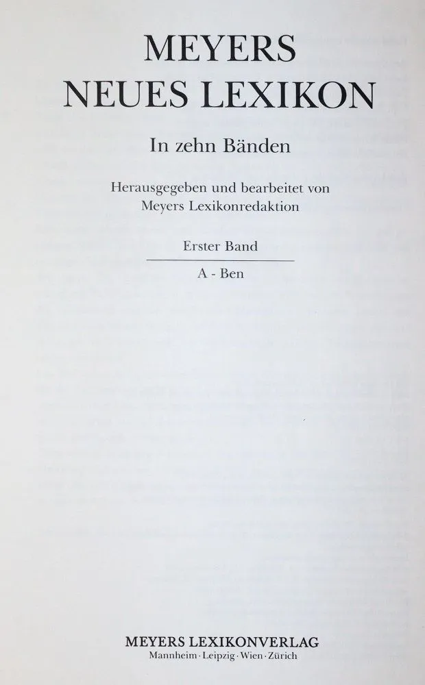 Meyers Neues Lexikon. – 10 Bde