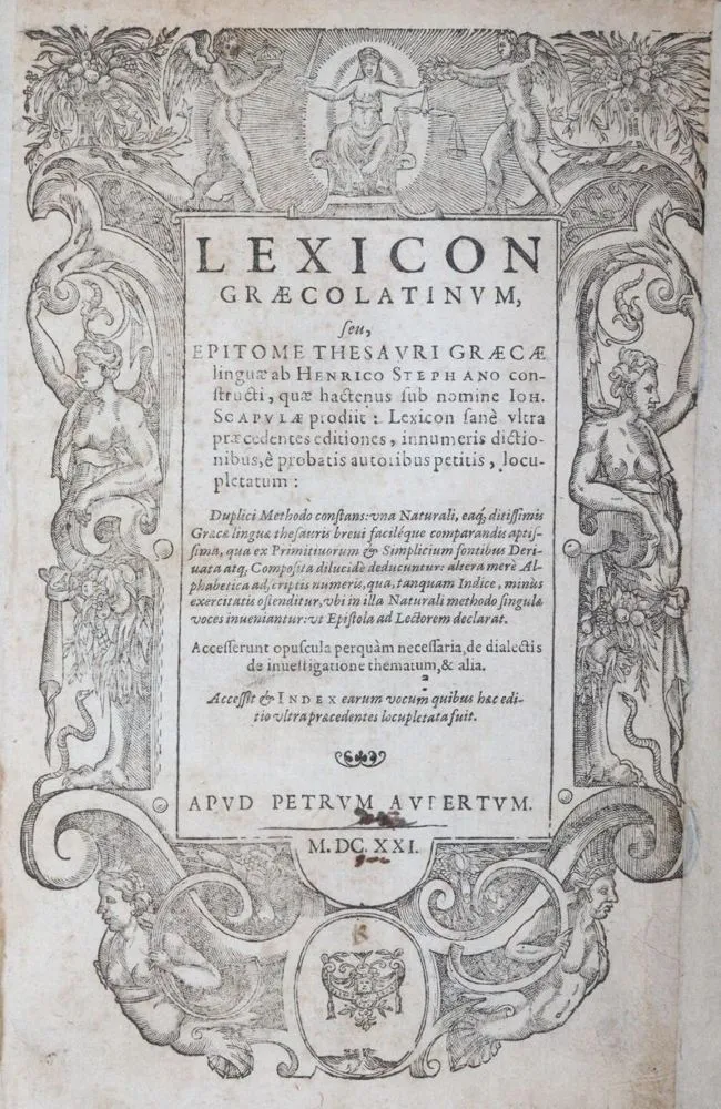 Scapula,J. – Lexicon Graecolatinum, sive epitome thesauri graece..