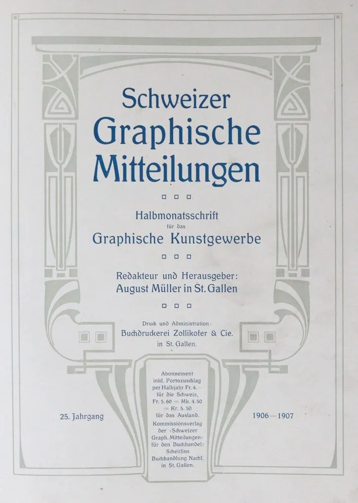 Schweizer Graphische Mitteilungen. – 4 roczniki