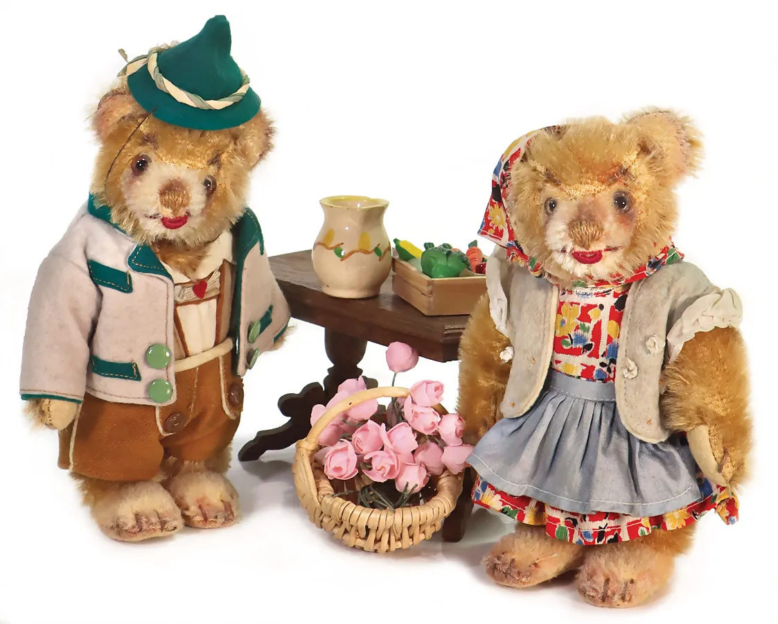 EDUARD CRÄMER – paire d'ours en tenue tyrolienne