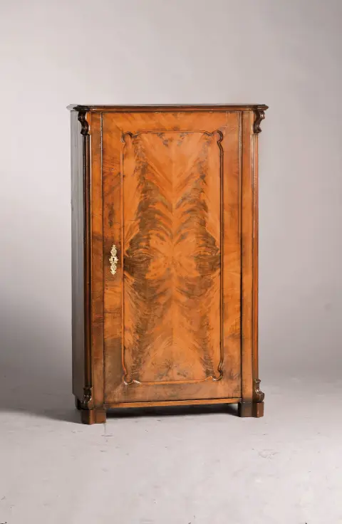 Petite armoire Louis Philippe, France, acajou, 1 porte, env. 128x79x41 cm, état 2-3, 1