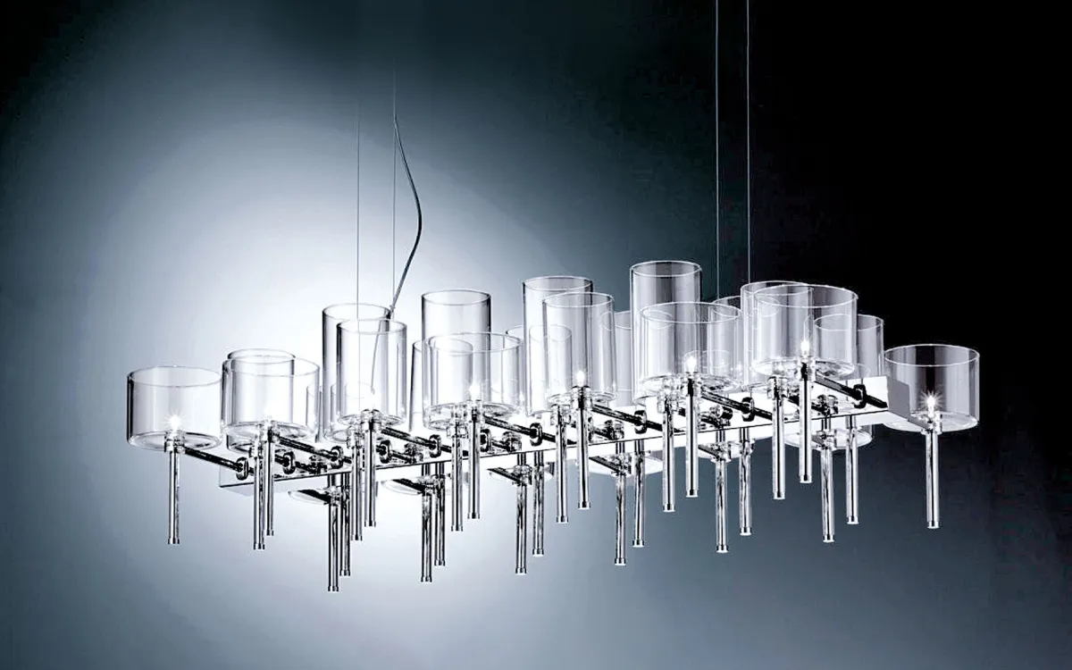 Grand lustre, modèle Spillray SP 26, Axo Light, Italie, design Manuel Vivian