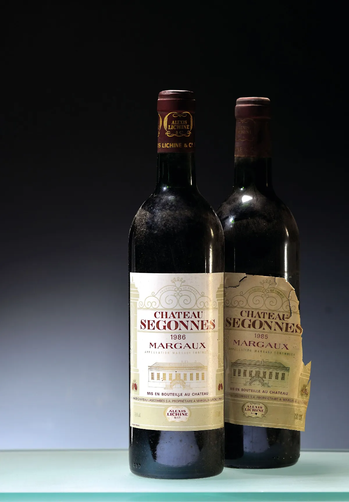8 bouteilles Chateau Segonnes, 4x millésime 1985 et 1986, Margaux, env. 75cl, 12,5%vol