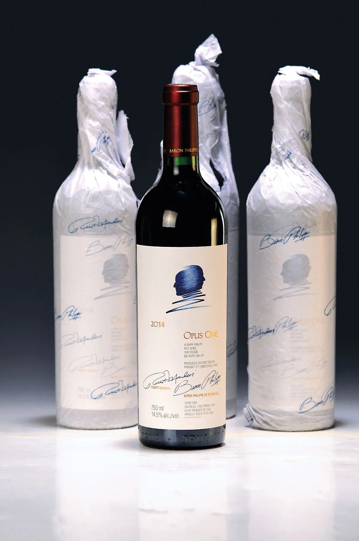 4 Flaschen 2014 Opus One, Napa Valley, USA, Baron Philippe de Rothschild, ca. 75cl, 14