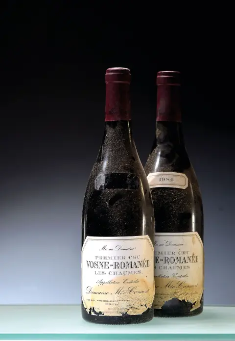 5 bouteilles 1986 Meo-Camuzet Les Chaumes, Vosne-Romanee, Premier Cru, env. 75cl