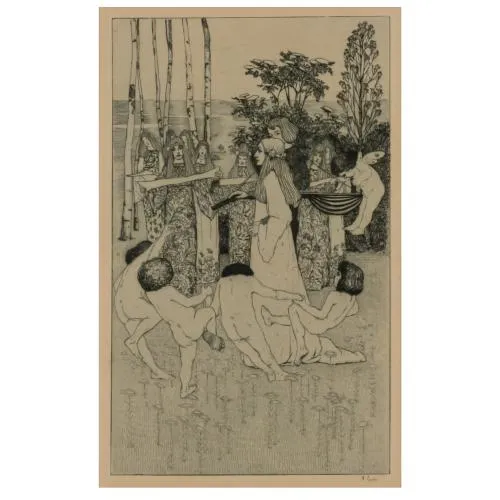 Heinrich Vogeler – 'Minnetraum' z teki 'Vom Weyerberg', 1894