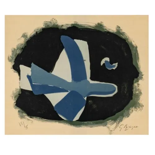 Georges Braque – Proefdruk van de poster 'Oiseau des forêts', 1958