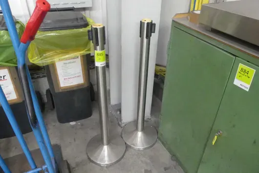 2x poteaux de barrière à sangle