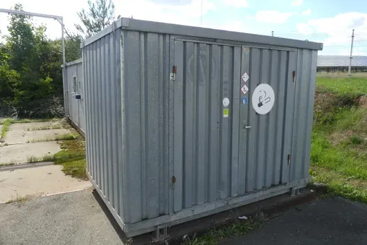 Hazardous materials storage, without contents