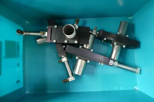 Slide for conveyor, with storage box